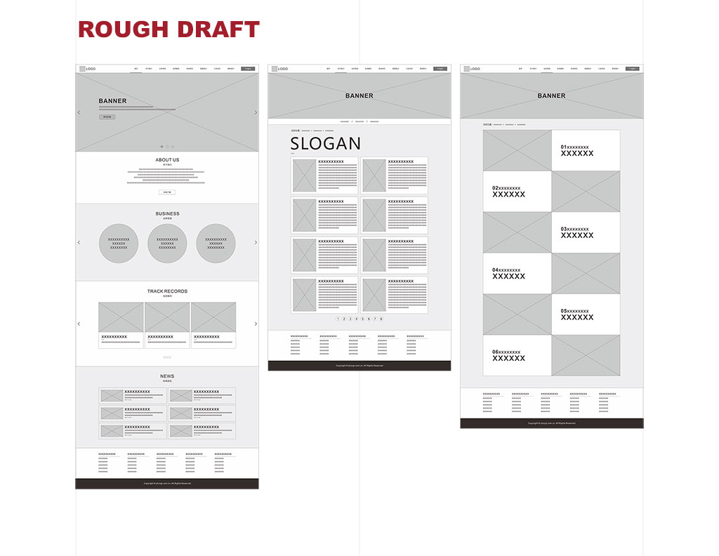 网站草稿图规划设计